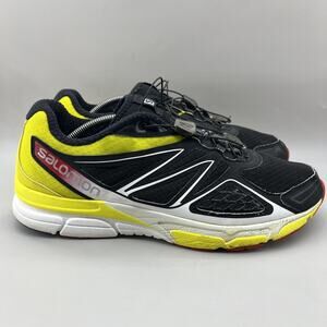 Salomon X Scream 3D Running Sneakers Men's Size 12.5 Black Yellow‎ Comfort Shoes